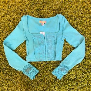 New Urban Outfitters Corset Long sleeve Top